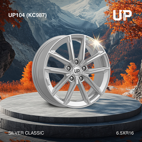 Up104 (КС987) 6.500xR17 5x114.3 DIA67.1 ET49 Silver Classic Up104 (КС987) 6.500xR17 5x114.3 DIA67.1 ET49 Silver Classic