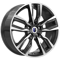 Литые диски Борэй (КС901) 8.000xR18 5x112 DIA66.6 ET35 алмаз черный для Skoda Octavia