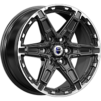 Литые диски Дистрикт (КС1159) 8.000xR18 6x139.7 DIA100.1 ET36 черный бриллиант