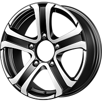 Литые диски Хафпайп (КС683) 6.000xR16 5x139.7 DIA98.2 ET40 Блэк Джек для Chevrolet Niva