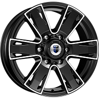 Литые диски Севенна (КС726) 7.000xR17 6x139.7 DIA67.1 ET38 алмаз черный