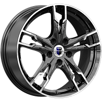 Литые диски Солар (КС875) 7.000xR17 5x100 DIA67.1 ET38 алмаз черный SK