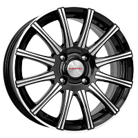 Литые диски Сиеста (КС477) 5.000xR13 4x98 DIA58.5 ET29 алмаз черный для Lada Granta