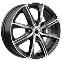Литые диски Арнар (КС890) 6.000xR15 4x100 DIA67.1 ET45 алмаз черный SK для Volkswagen Golf