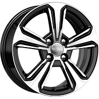 Литые диски КС777 (ZV 15_Solaris I) (КС777) 6.000xR15 4x100 DIA54.1 ET48 алмаз черный для Hyundai Accent