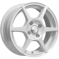 Литые диски ЯГУАР (КЛ147) 5.500xR14 4x100 DIA67.1 ET38 белый для Subaru Justy