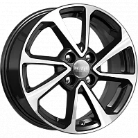 Литые диски КС861 (ZV 15_Solaris I) (КС861) 6.000xR15 4x100 DIA54.1 ET48 алмаз черный