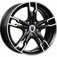 Литые диски Солар (КС875) 7.000xR17 5x112 DIA66.6 ET45 алмаз черный SK для Mercedes-Benz A-Class